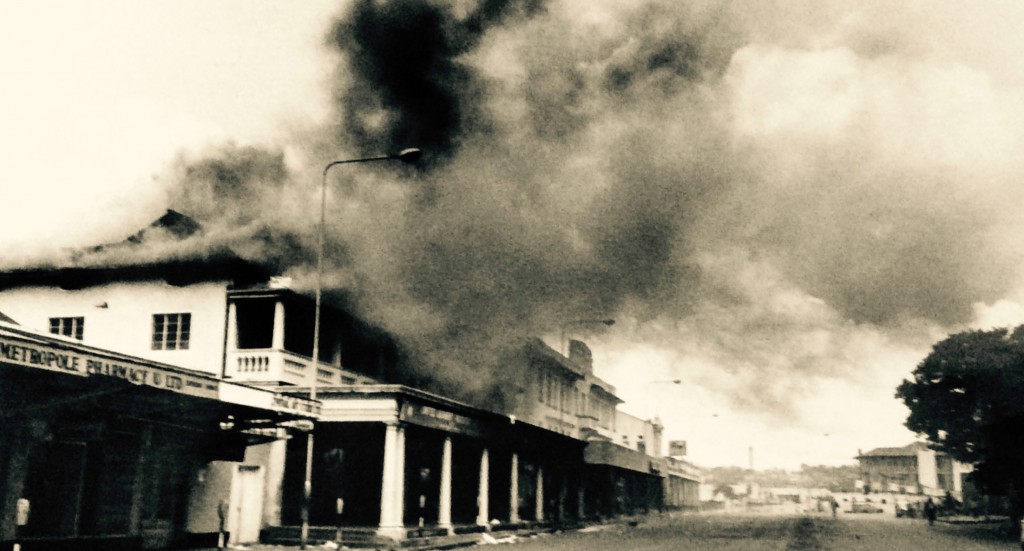 Downtown old Kampala after Amin's capital fell to Tanzanian troops and Ugandan liberation fighters.